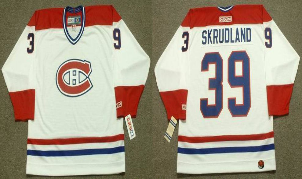 2019 Men Montreal Canadiens #39 Skrudland White CCM NHL jerseys